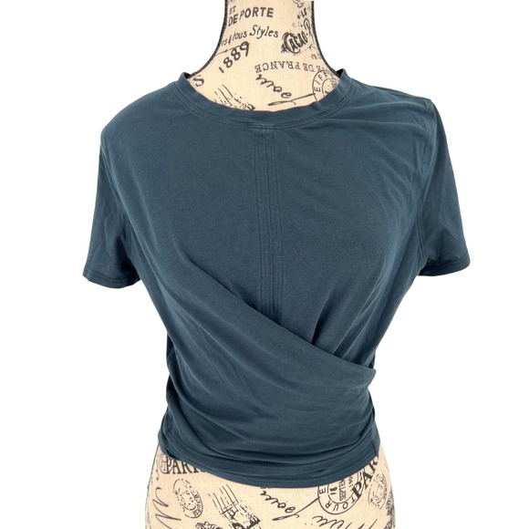 Lululemon Time To Restore Short Sleeve Top Nocturnal Teal Women's 6 EUC - Picture 2 of 8